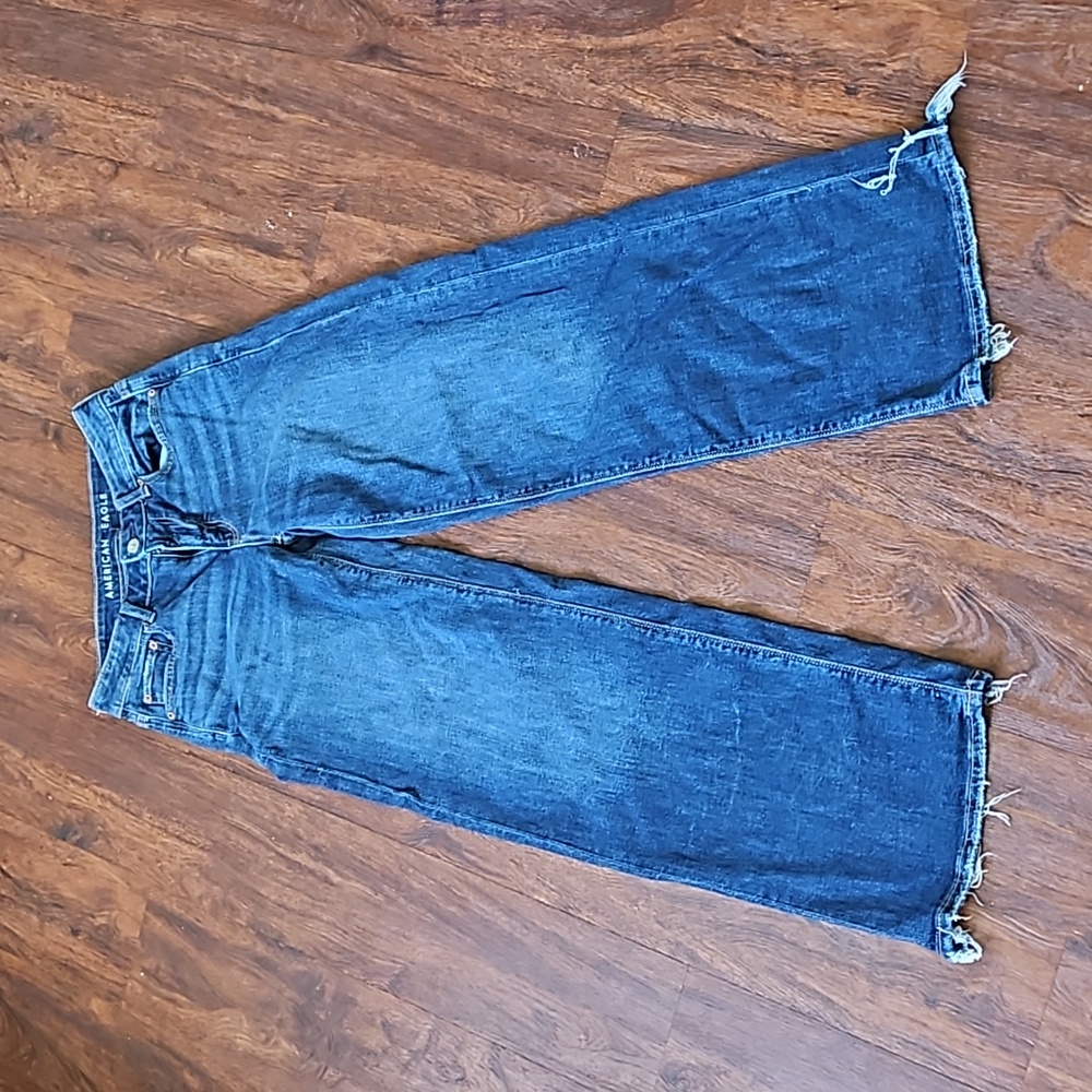 American Eagle AE baggy lowrise hew distressed jeans